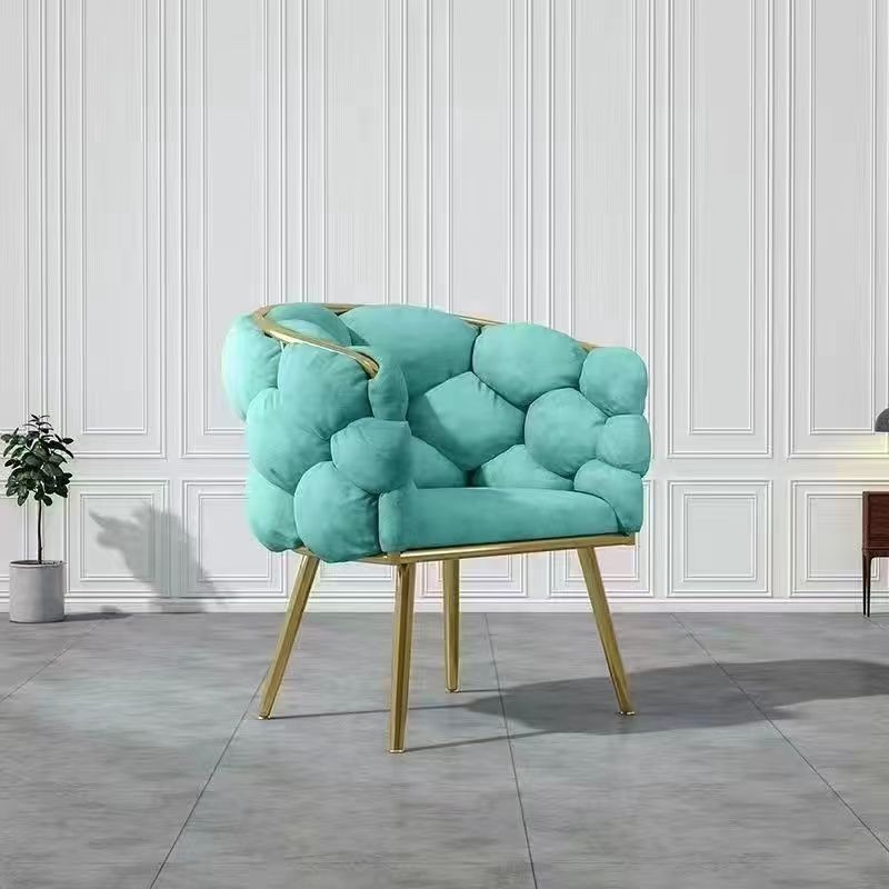 Formwell Leisure Single Sofa Chair Velvet Armchair with Gold Legs Makeup Chair with Upholstered for Living Room Bedroom