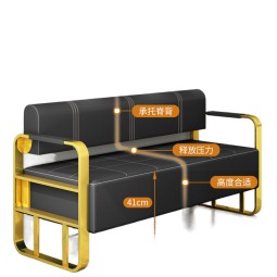 Office Reception, Light Luxury Small-sized Sofa, Hair Salon, Waiting Chair, Clothing Beauty Salon, Hair Salon, Lounge Area, Sofa