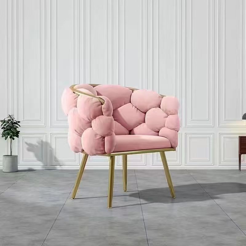 Formwell Leisure Single Sofa Chair Velvet Armchair with Gold Legs Makeup Chair with Upholstered for Living Room Bedroom