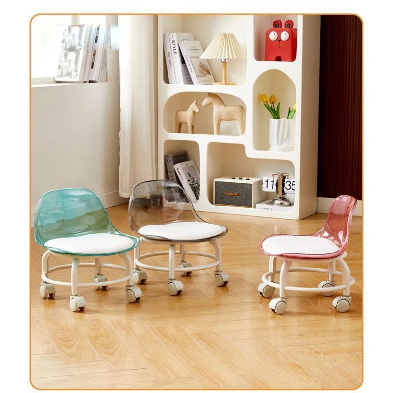 Household Round Stool, Thickened Small Chair, Plastic Round Stool, Modern and Simple High Stool, Dining Table Stool, Stackable