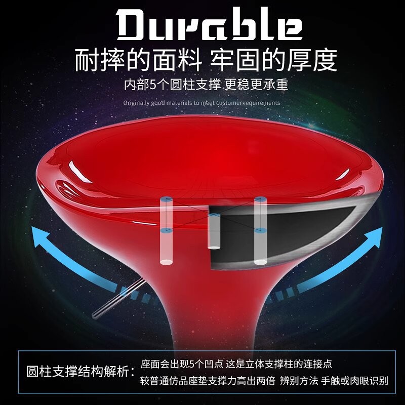 Hot Sell Modern Style Metal Dining Bar Chair Adjustable Height Swivel ABS Plastic Bar Chair