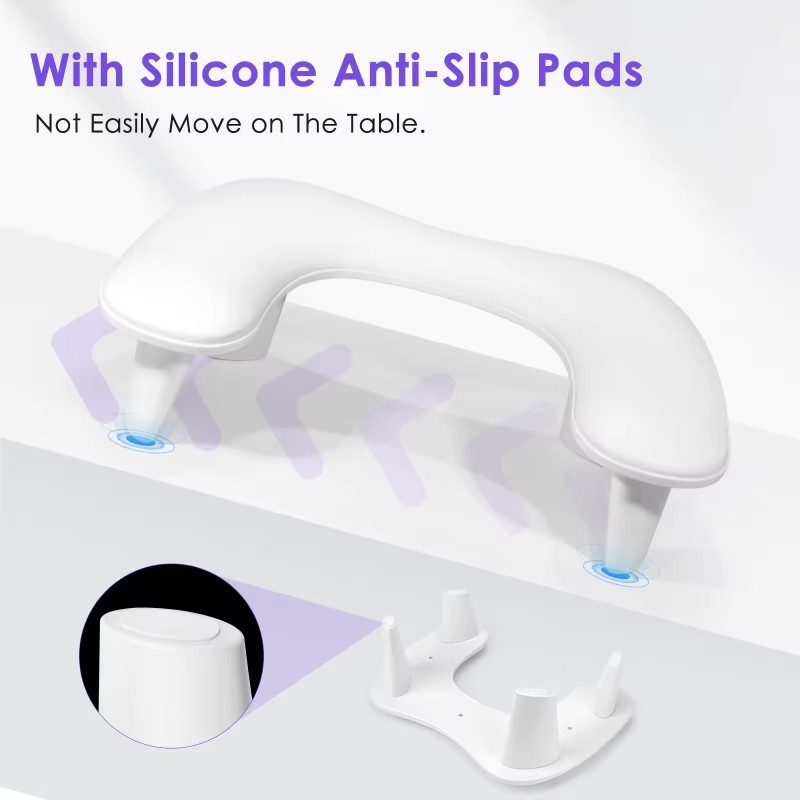 Nail Arm Rest for Nails , U-shaped Arm Rest with Detachable Brackets Big Manicure Hand Rest Pillow for Nail Salon