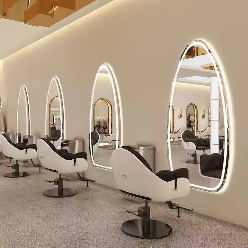 Beauty Salon Furniture Barber Mirror Hair Salon Equipment Set Barber Station Other Salon Furniture