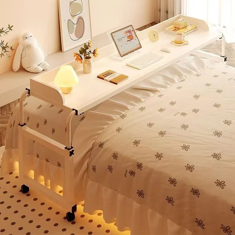 Wholesale Custom Adjustable Height Laptop Bed Table Overbed Desk Over Bed Desk Overbed Table with Wheels