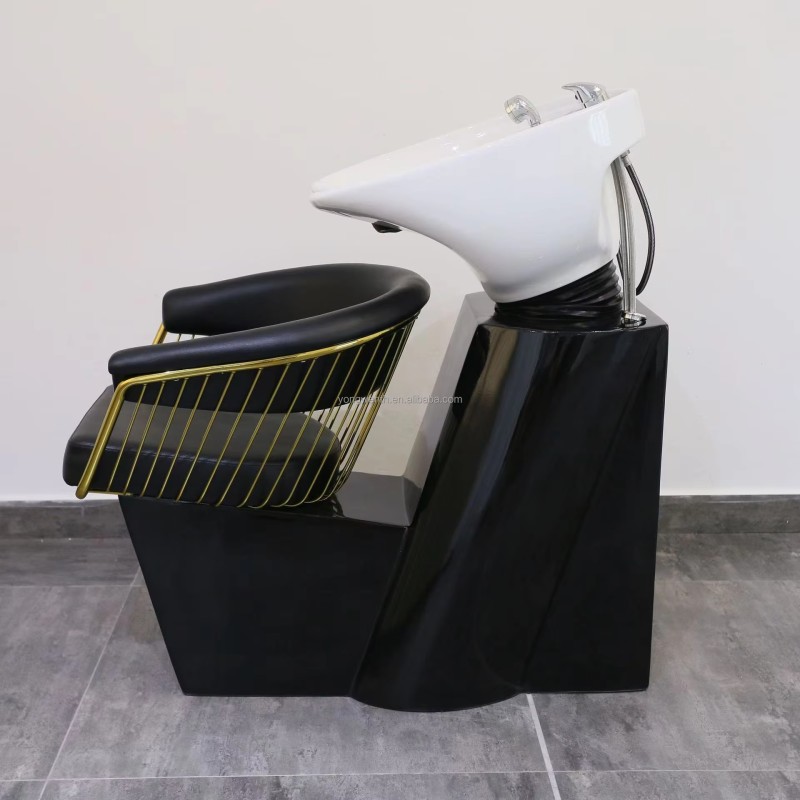 Modern Flushing Equipment Barber Chair Salon Basin Lay Down Hair Shampoo Washing Chair