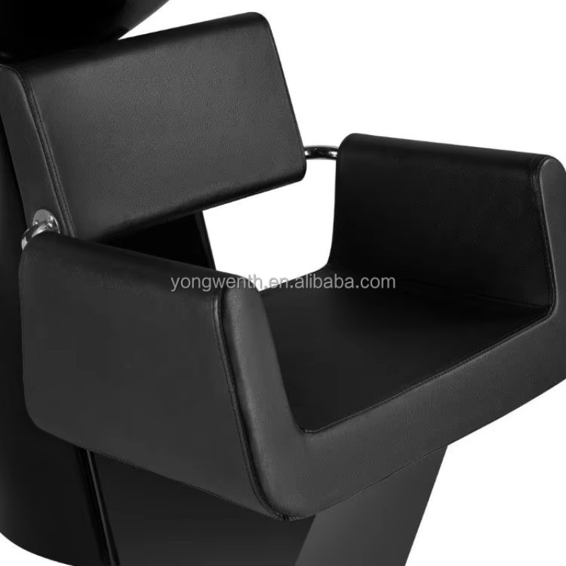 Black Salon Shampoo Bowl and Chairs Shampoo Chair Hairdresser Shampoo Furniture Barber No Massage Function