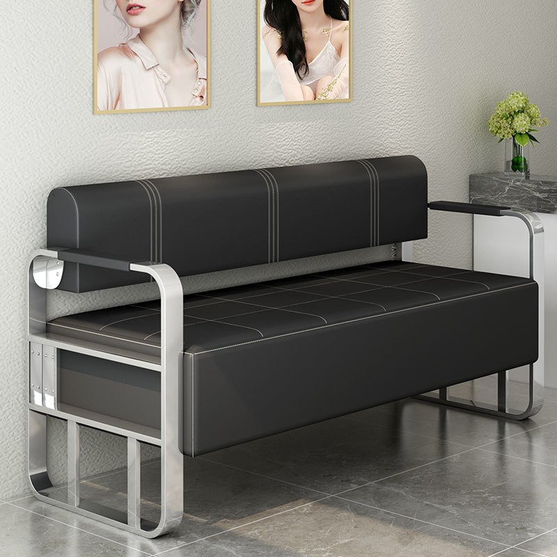 Office Reception, Light Luxury Small-sized Sofa, Hair Salon, Waiting Chair, Clothing Beauty Salon, Hair Salon, Lounge Area, Sofa