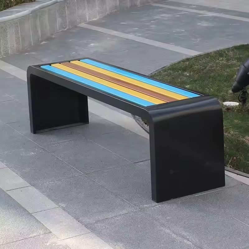 Outdoor Bench Leisure Backrest Seat Basketball Court Community Public Rest Area Outdoor Bench Park Chair Bench