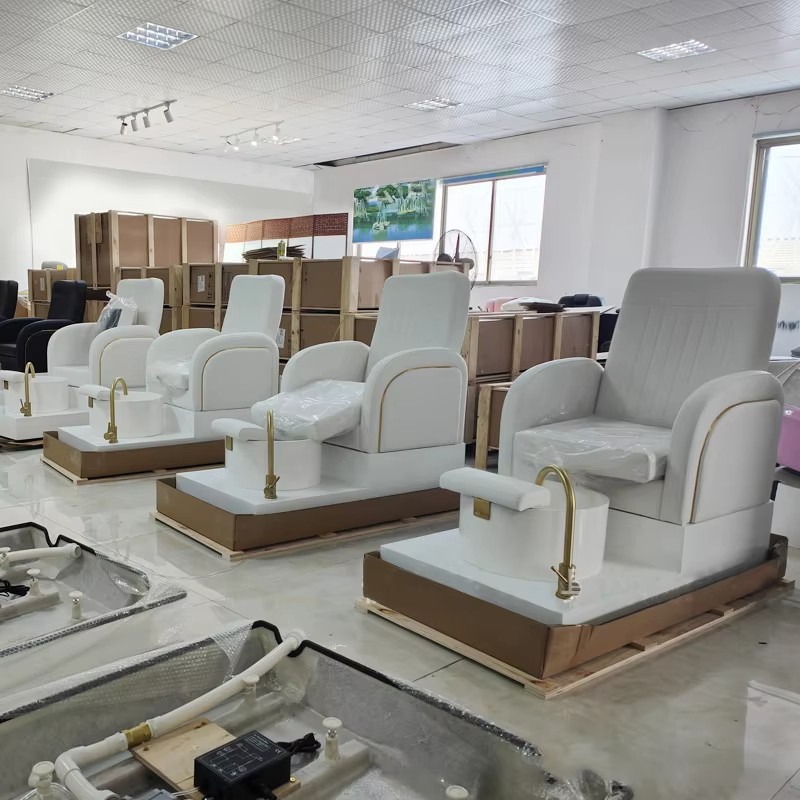 2025 New Design Nail Salon Furniture Luxury Spa Pedicure Chair Pipeless Portable Pedicure Bowl Foot Spa Bowl Massage Chair