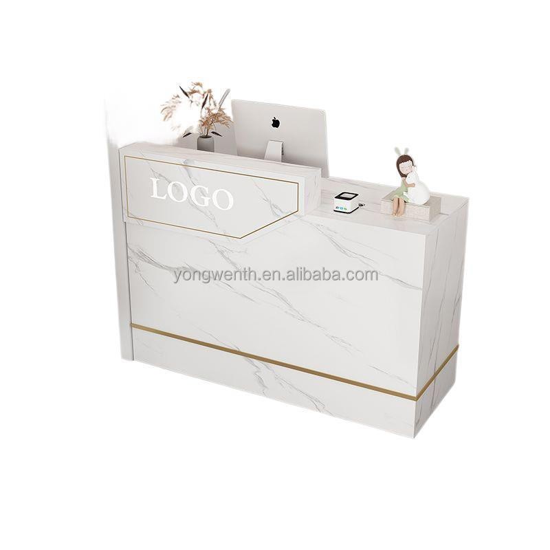 Company Simple Front Reception Desks Office Furniture Bar Cashier Shop Small Clothing Store Beauty Salon Reception Counter Table