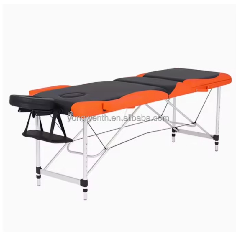 Massage Table Portable Massage Bed Aluminium 3 Folding Lash Bed Spa Bed Height Adjustable Spa Table with Non-Woven Bag