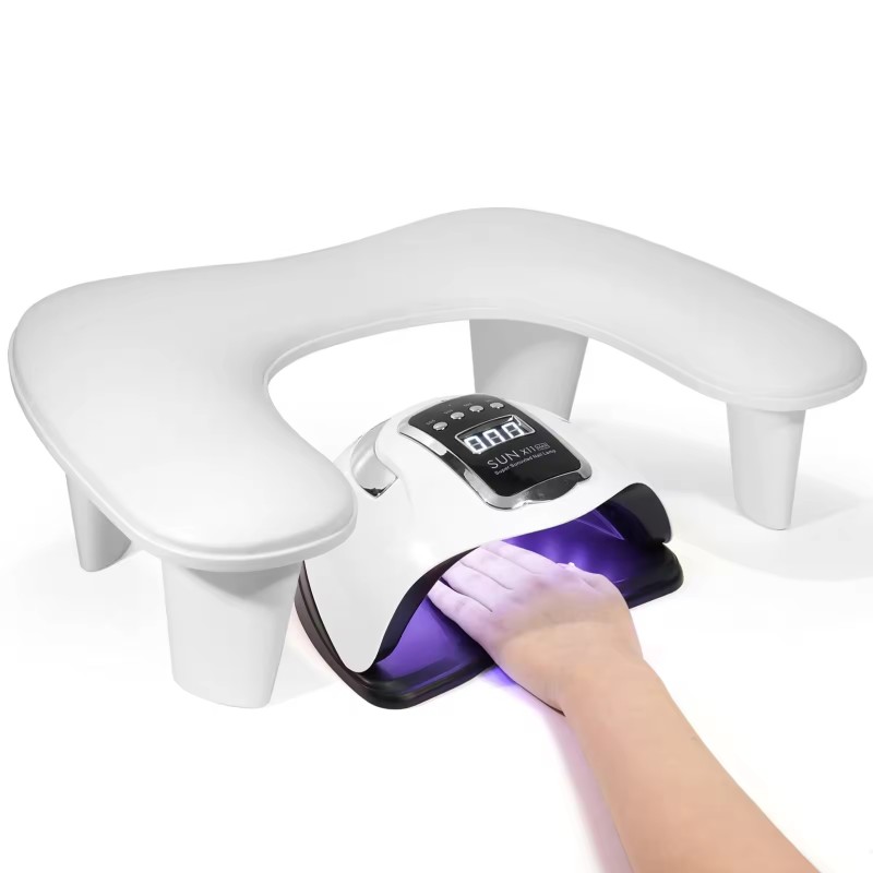 Nail Arm Rest for Nails , U-shaped Arm Rest with Detachable Brackets Big Manicure Hand Rest Pillow for Nail Salon