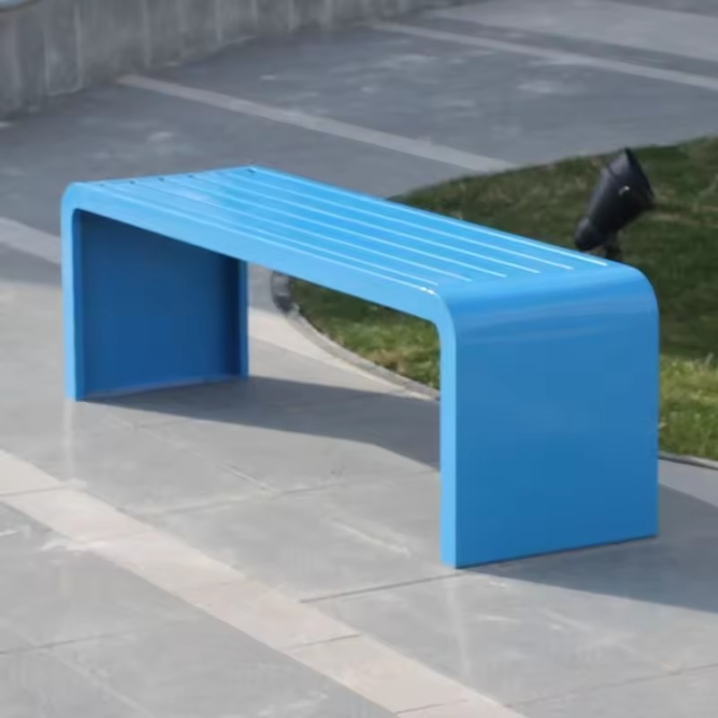 Outdoor Table and Chair Courtyard Outdoor Dining Combination Park Leisure All-metal Colored Park Bench Chairs Manufacturers