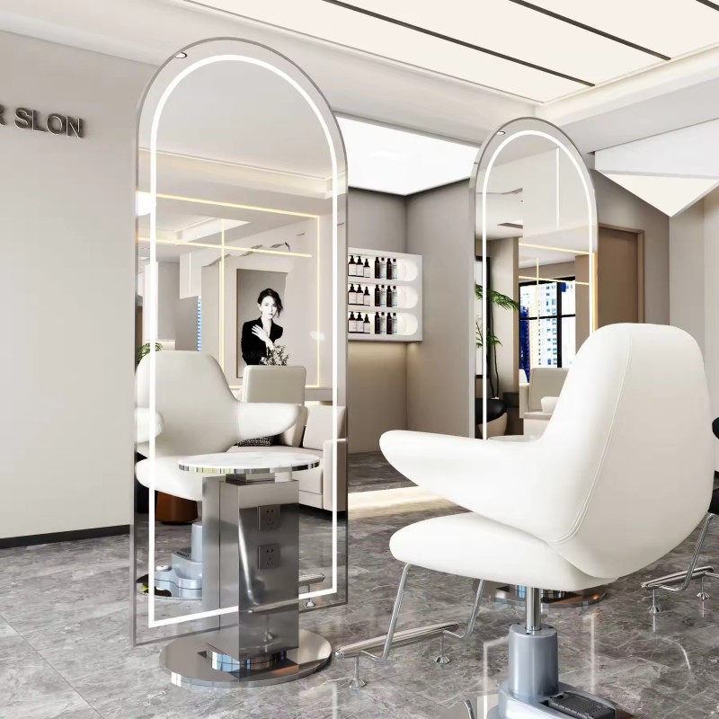 Barber Station Makeup Mirrors Hair Styling Station Beauty Salon Spa Equipment