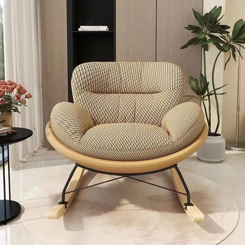 Nordic Single  Rocking Chair Balcony Leisure Lazy Single Sofa Indoor Leisure Reclining Chair