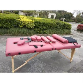 Massage Couch Folding Massage Portable Portable Moxibustion Beauty Physiotherapy Bed Solid Wood