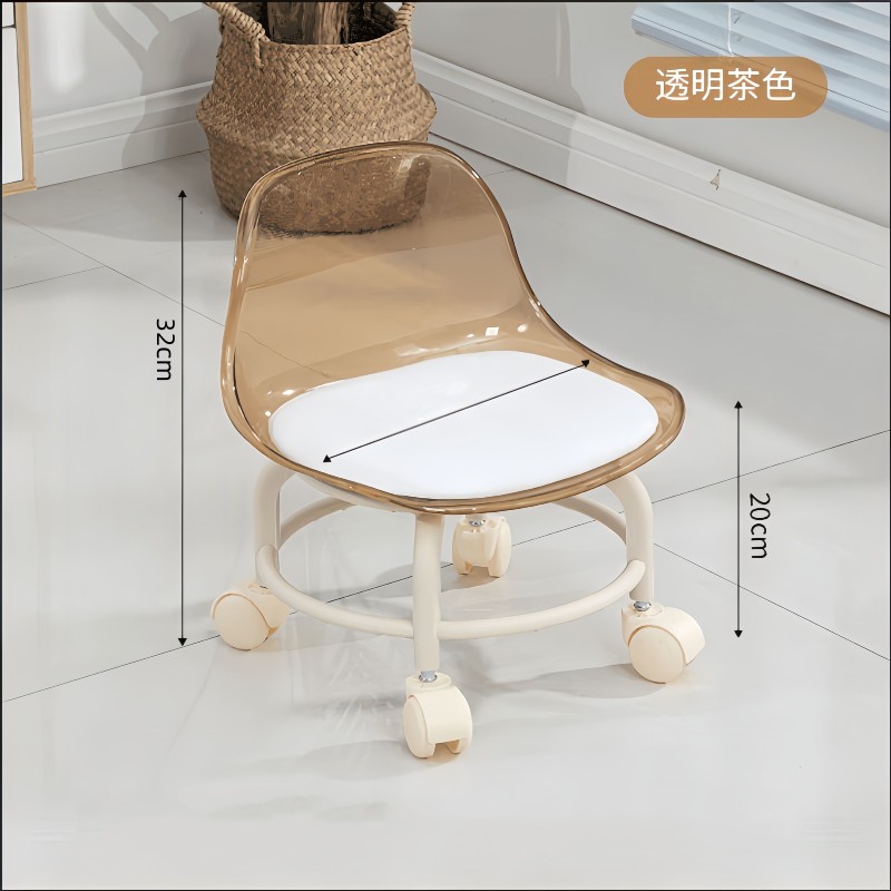 Household Round Stool, Thickened Small Chair, Plastic Round Stool, Modern and Simple High Stool, Dining Table Stool, Stackable