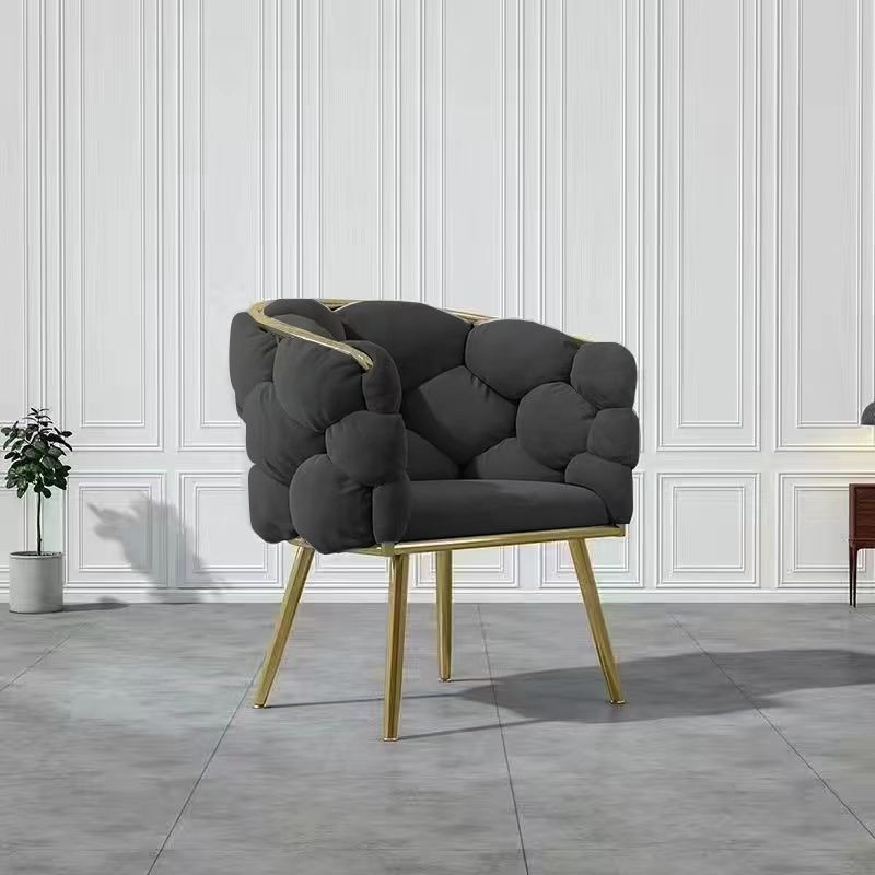 Formwell Leisure Single Sofa Chair Velvet Armchair with Gold Legs Makeup Chair with Upholstered for Living Room Bedroom