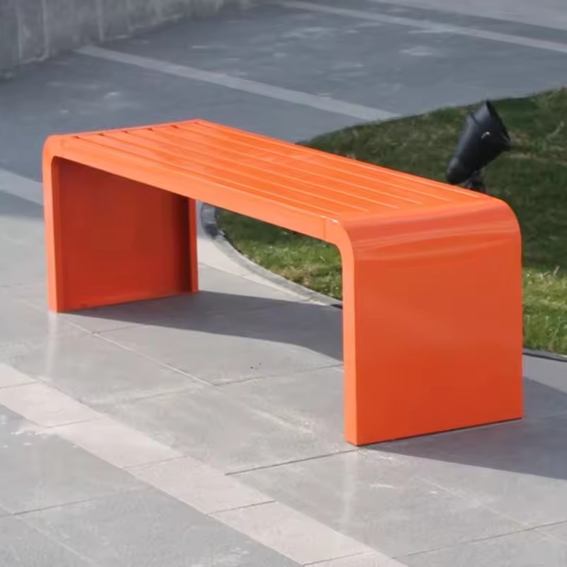 Outdoor Table and Chair Courtyard Outdoor Dining Combination Park Leisure All-metal Colored Park Bench Chairs Manufacturers