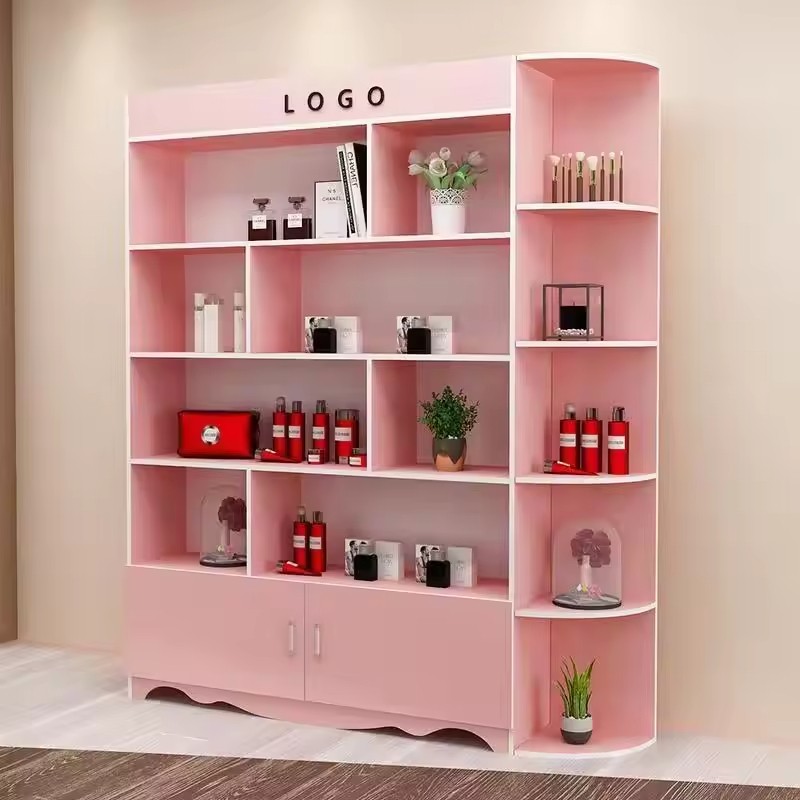 Cosmetics Display Cabinet Beauty Salon Barber Shop Mother and Baby Shop Product Shelf Customized Display Shelf