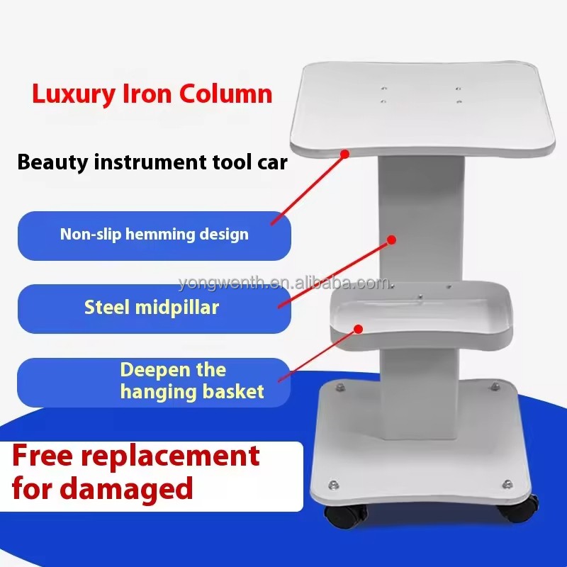 Special Vanadium Titanium Bracket Base Mobile Shelf Tool Cart for Beauty Salon Small Bubble Cart Storage Rack Spa Application