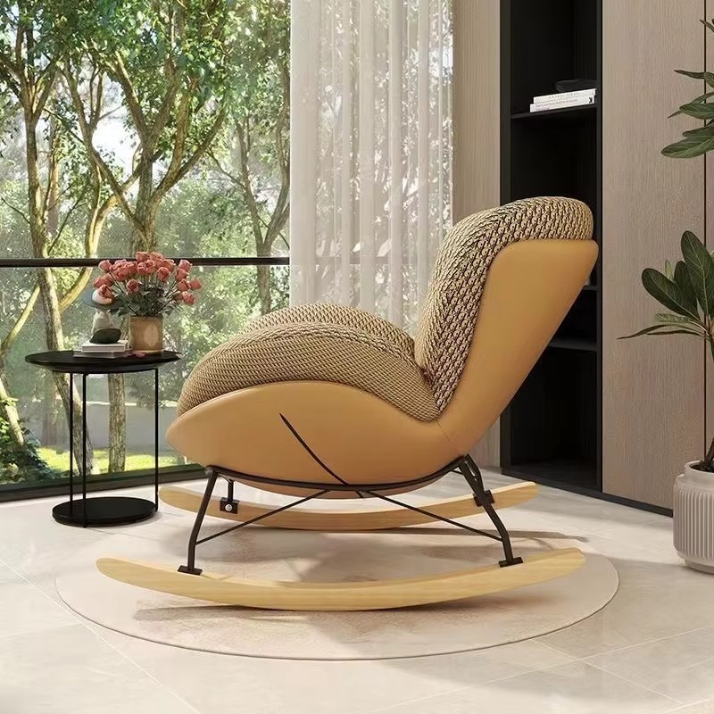 Nordic Single Rocking Chair Balcony Leisure Lazy Single Sofa Indoor Leisure Reclining Chair