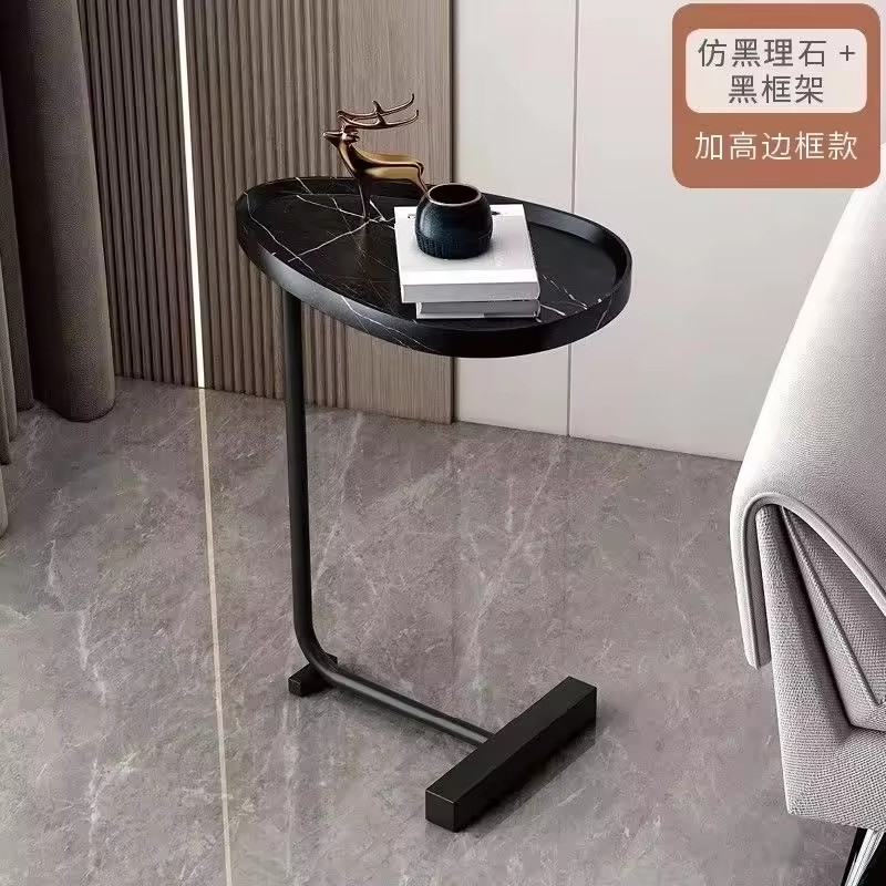 Nordic Side Table Modern Living Room Home Sofa Side Table Hotel Homestay Bedside Side Table Iron Assemble Furniture for Office