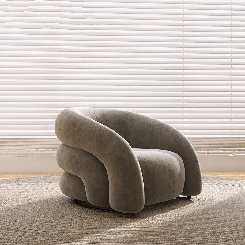 Light Luxury Single Sofa Chair Bedroom Balcony Lazy Sofa Small Living Room Nordic Single Chair Leisure Network Red Chair