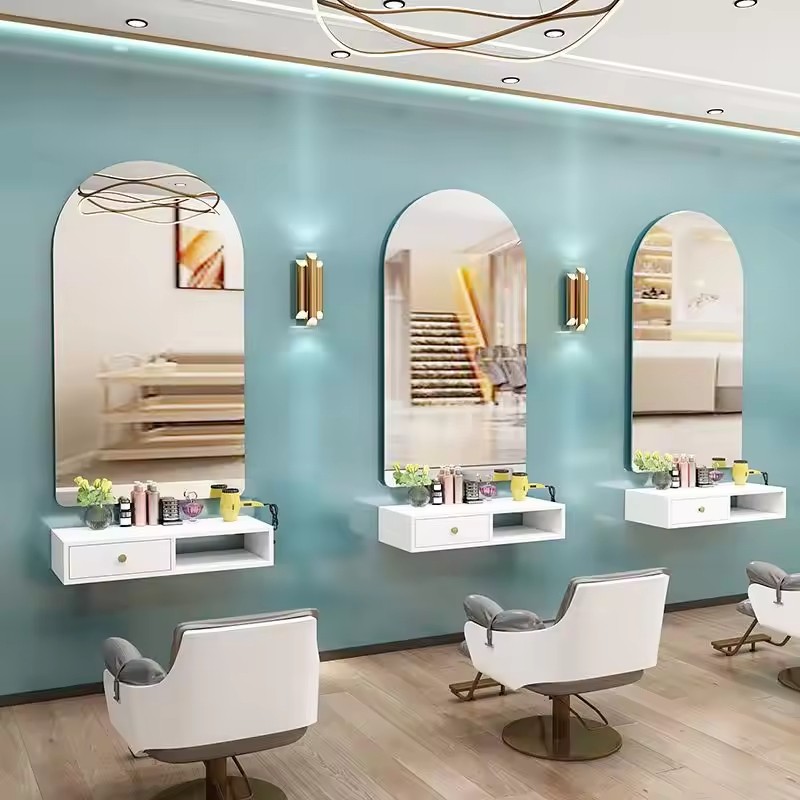 Hair Salon Wall Led Mounted Mirror Salon Mirror Light Smart Makeup Mirror