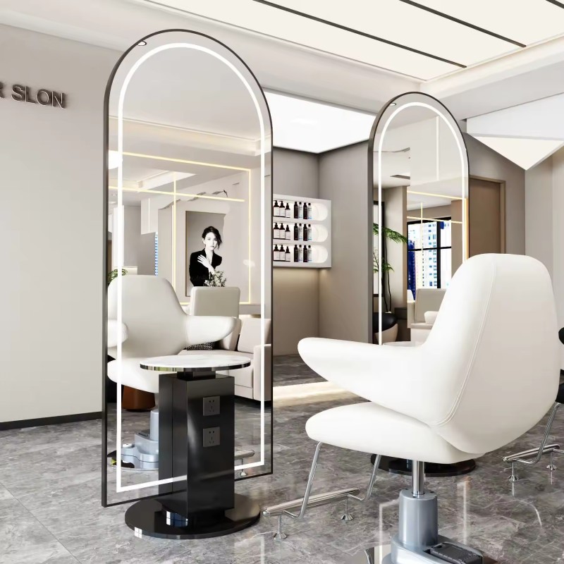 Barber Station Makeup Mirrors Hair Styling Station Beauty Salon Spa Equipment