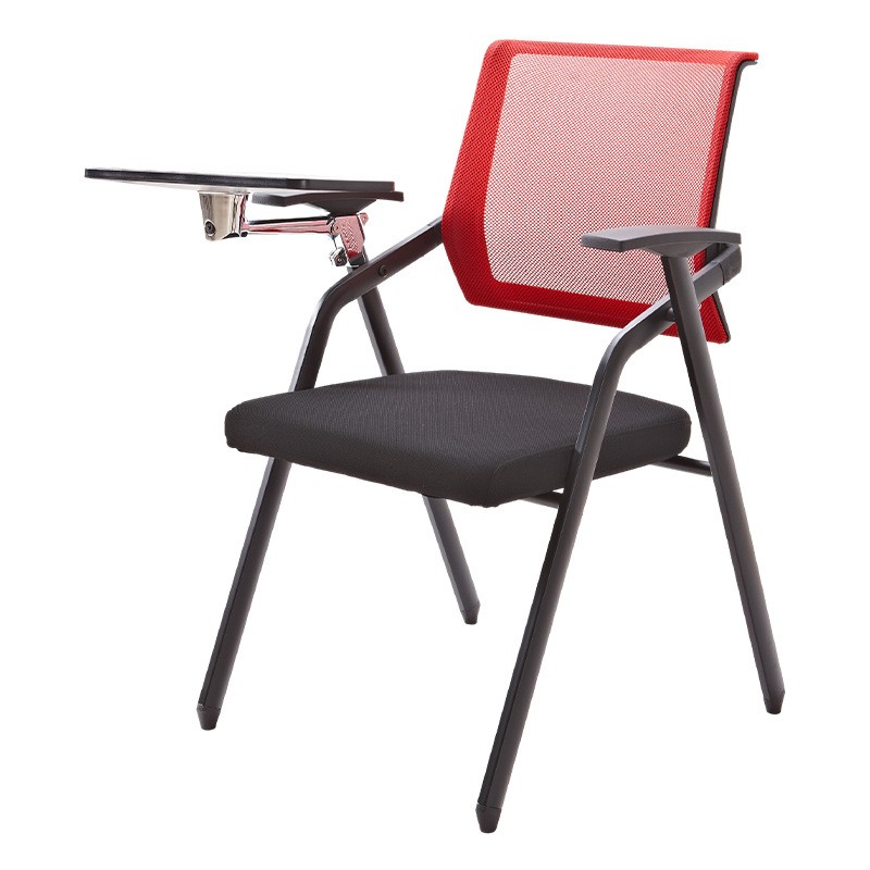 Folding Training Conference Room Chair, Ergonomic Computer Chair, Foldable Office Chair with Writing Board Integration