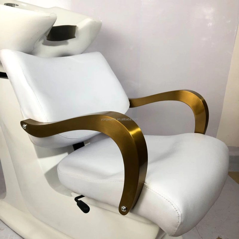 Shampoo Bed Hair Washing Equipment for Beauty Salon Furniture Manufacturer Portable Black Leather Shampoo Unit