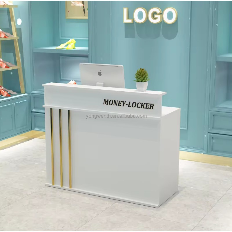 Modern Simple Small Bar Counter Reception Desk Company Office Reception Desks Beauty Institute Counter Welcome Service Desk GM