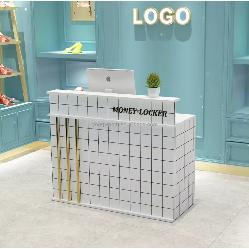 Modern Simple Small Bar Counter Reception Desk Company Office Reception Desks Beauty Institute Counter Welcome Service Desk GM