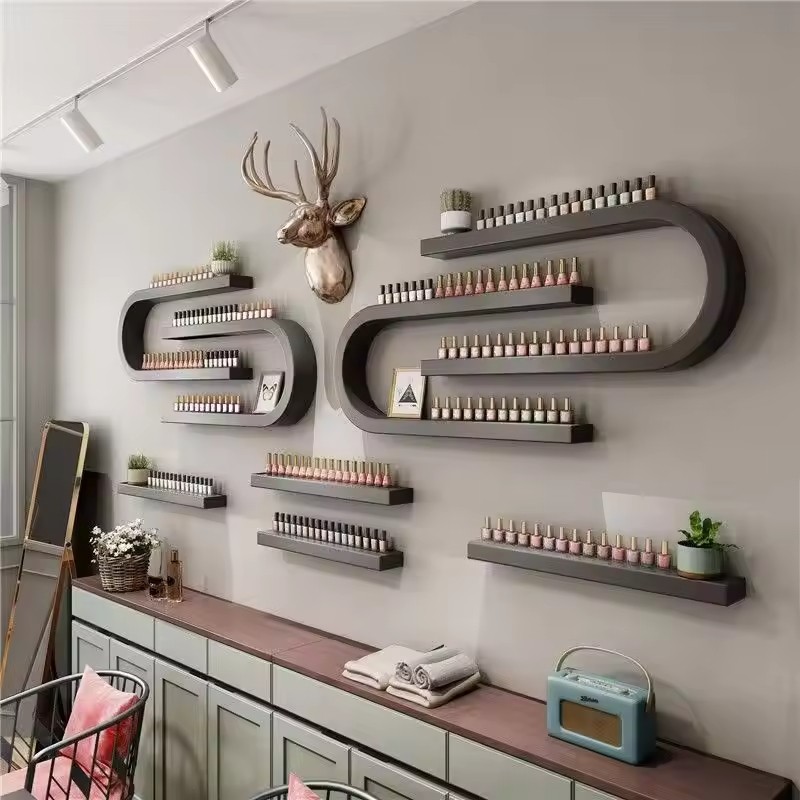 Manicure Display Stand U-shaped Nail Polish Rack Wall Hanging Wall Display Rack Wall Hanging U-shaped Storage Shelf