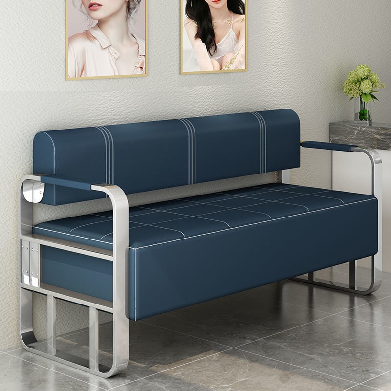 Office Reception, Light Luxury Small-sized Sofa, Hair Salon, Waiting Chair, Clothing Beauty Salon, Hair Salon, Lounge Area, Sofa