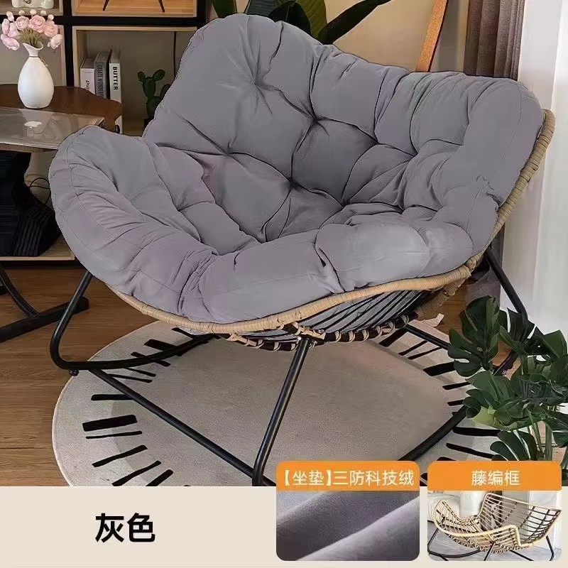 Outdoor Furniture Patio Egg Swing Garden Steel Hanging Chair Modern Sofa Lounge Rocker Steel Balcony Oversized Rocking Chair