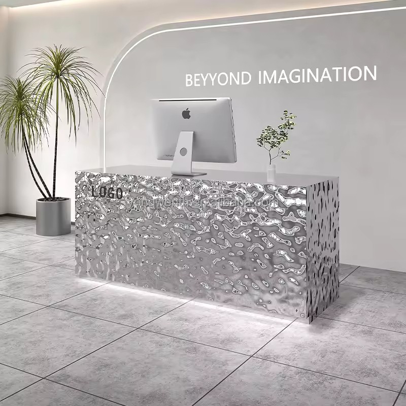 Minimalism Italian Reception Desks Modern Simple Design Counter Storage Beauty Salon Commercial Furniture Guichet D'accueil