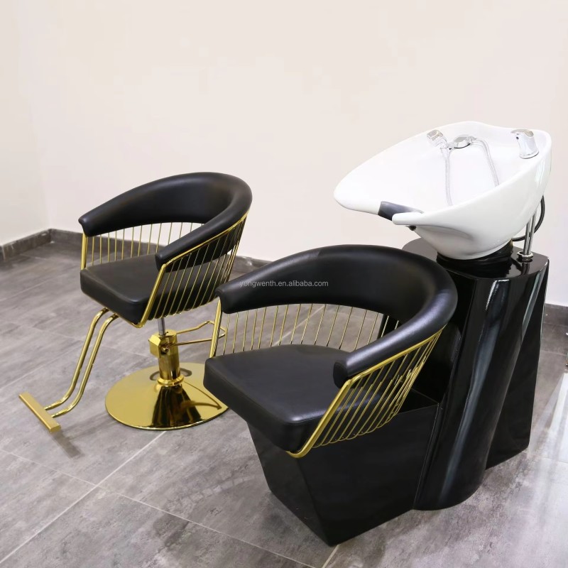 Modern Flushing Equipment Barber Chair Salon Basin Lay Down Hair Shampoo Washing Chair