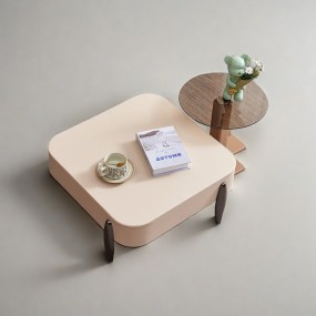 Luxury Modern Nordic Golden Metal Central Tea or Coffee Table Simple Wooden and Glass Set for Living Room or Dining Use