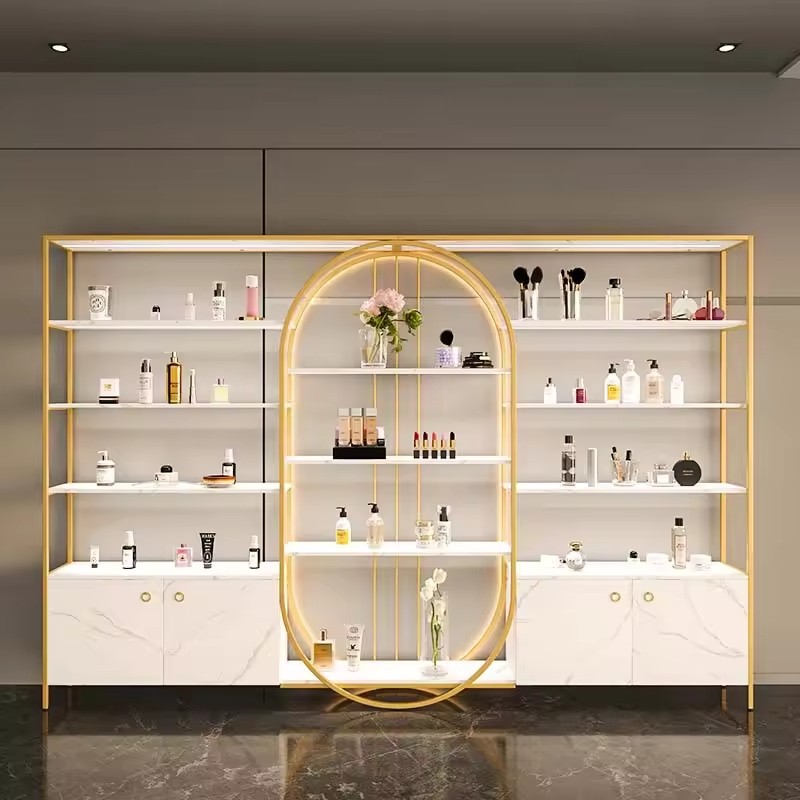 New Style Luxury Skincare Display Cabinet Beauty Salon Display Rack and Short Cabinet