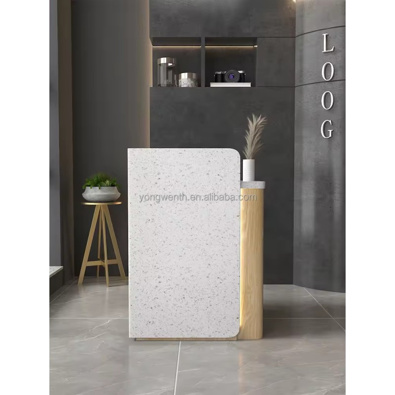 Simple Modern Cashier Desk Welcome Service Front Desk bar Table Company Reception Desk with LED Lights
