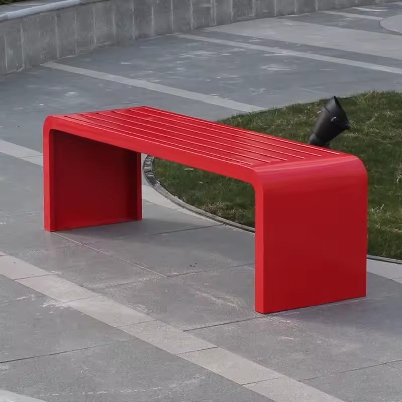 Outdoor Table and Chair Courtyard Outdoor Dining Combination Park Leisure All-metal Colored Park Bench Chairs Manufacturers