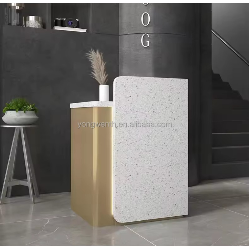Simple Modern Cashier Desk Welcome Service Front Desk bar Table Company Reception Desk with LED Lights