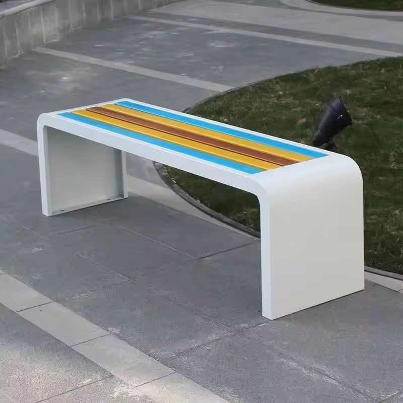 Outdoor Bench Leisure Backrest Seat Basketball Court Community Public Rest Area Outdoor Bench Park Chair Bench