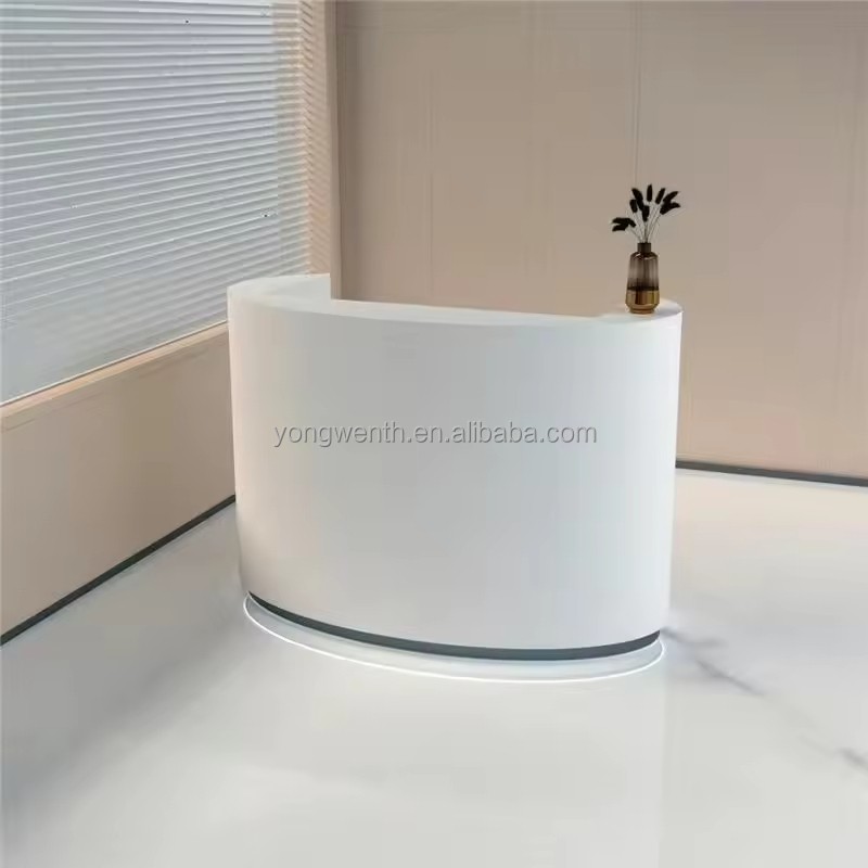 Custom Reception Desk Beauty Salon Counter Small Reception Desk Nail Salon Circular Reception Desk