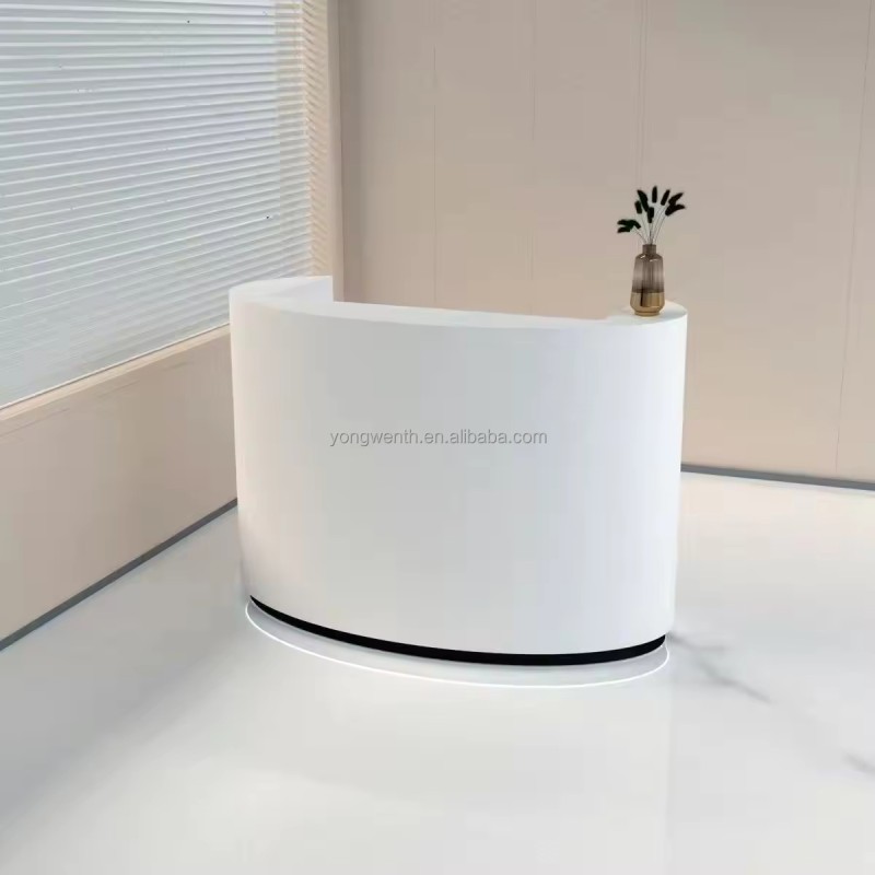 Custom Reception Desk Beauty Salon Counter Small Reception Desk Nail Salon Circular Reception Desk