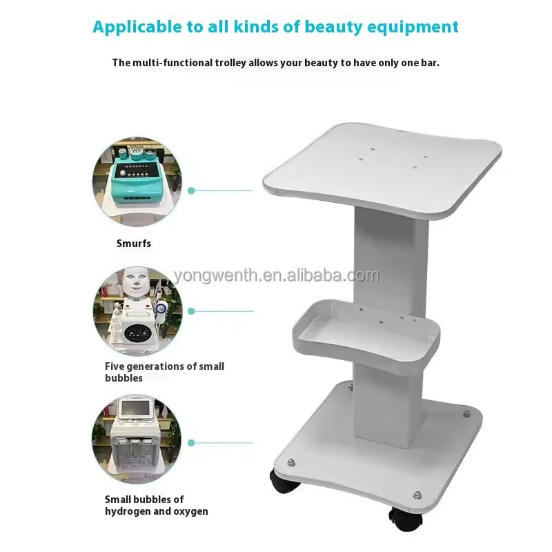 Special Vanadium Titanium Bracket Base Mobile Shelf Tool Cart for Beauty Salon Small Bubble Cart Storage Rack Spa Application