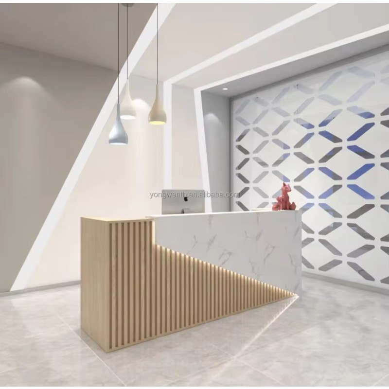 High Quality White Modern Checkout Counter Modern Design Grocery Store Checkout Counter Cashier Reception Desk Accounting Office