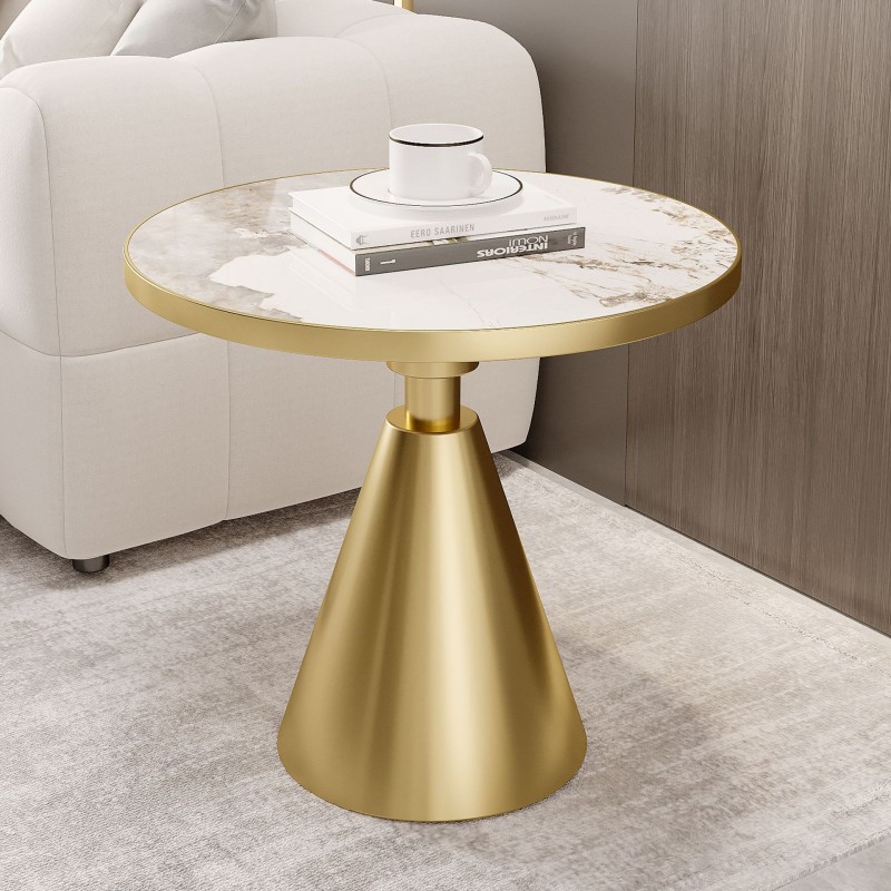 Nordic Slate Coffee Tables Simple Modern Bedside Table Balcony Small Round Table